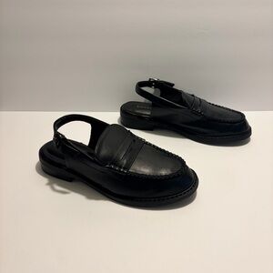 Sincerely Jules Blow Slingback Slip On Faux Leather Mules Penny Loafers